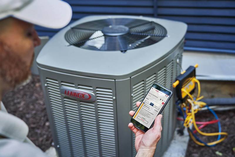 Using Mobile to Diagnose Lennox Heat Pump