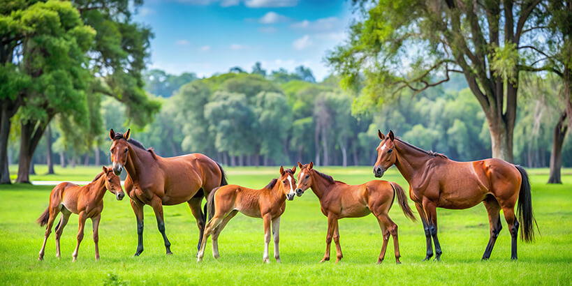 Horses in the field, Ocala FL
